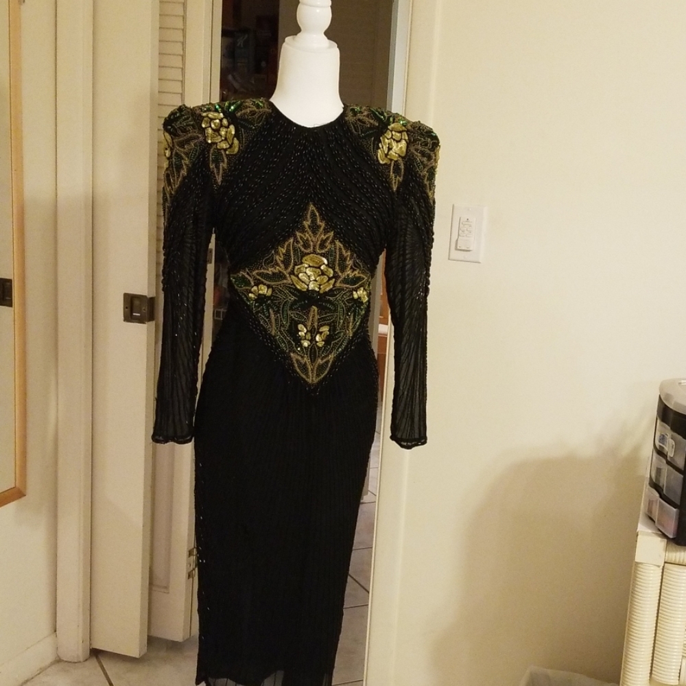 Jasdee Vintage Dress handiwork Bead & Sequns